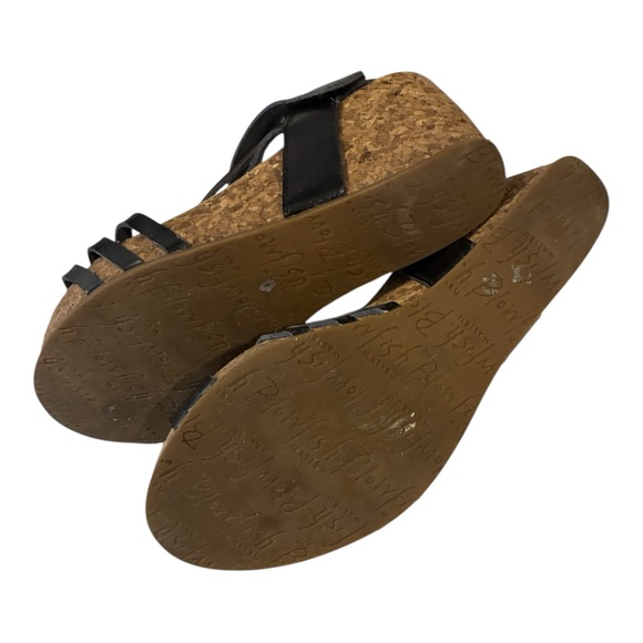 Blowfish Black Wedge Strappy Sandals 7.5 - Picture 3 of 5